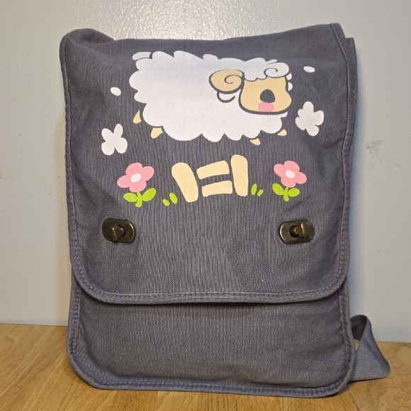 Charming Gray Kids Backpack with Sheep Design - Picture 1 of 9